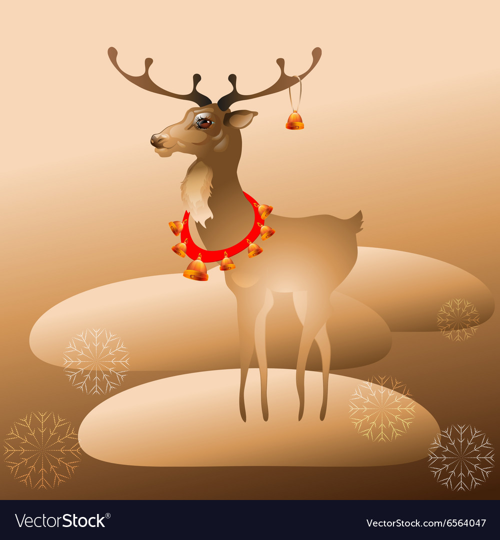 Christmas deer with bells