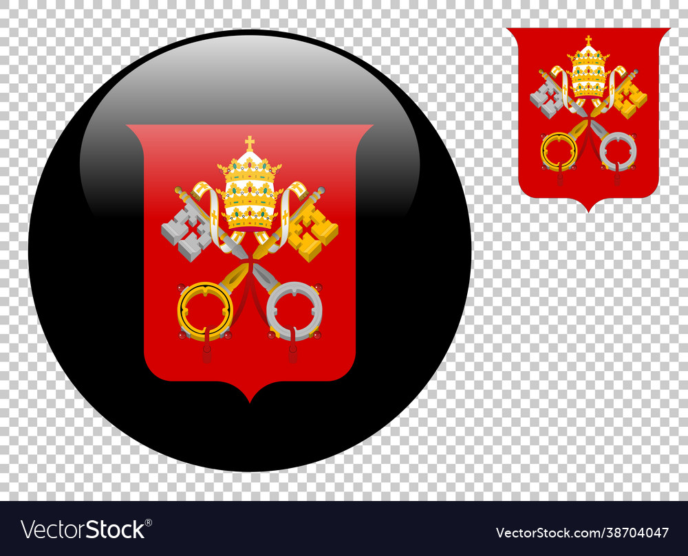 Coat arms vatican city on a transparent