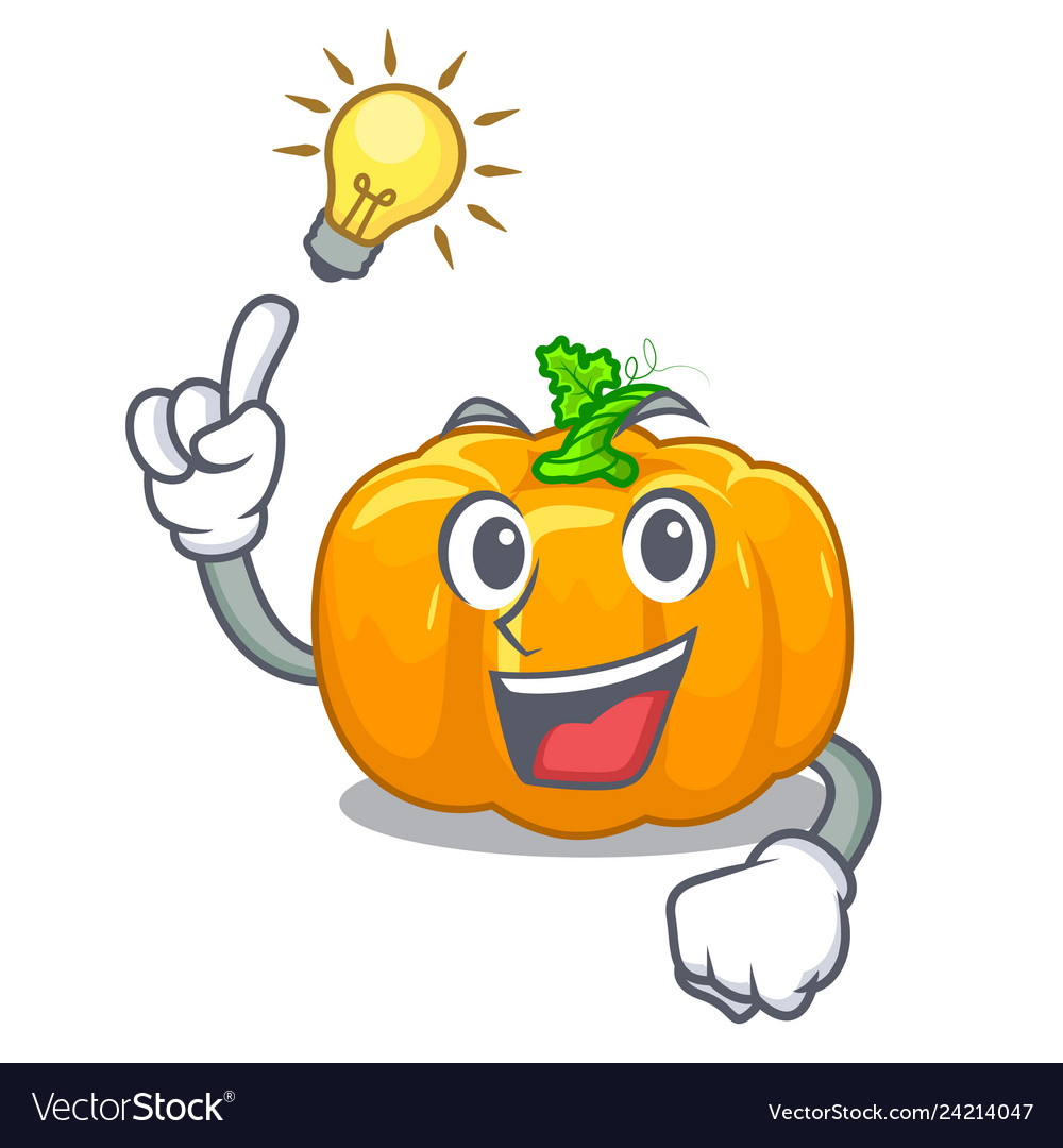 Have an idea yellow pumpkin isolated Royalty Free Vector