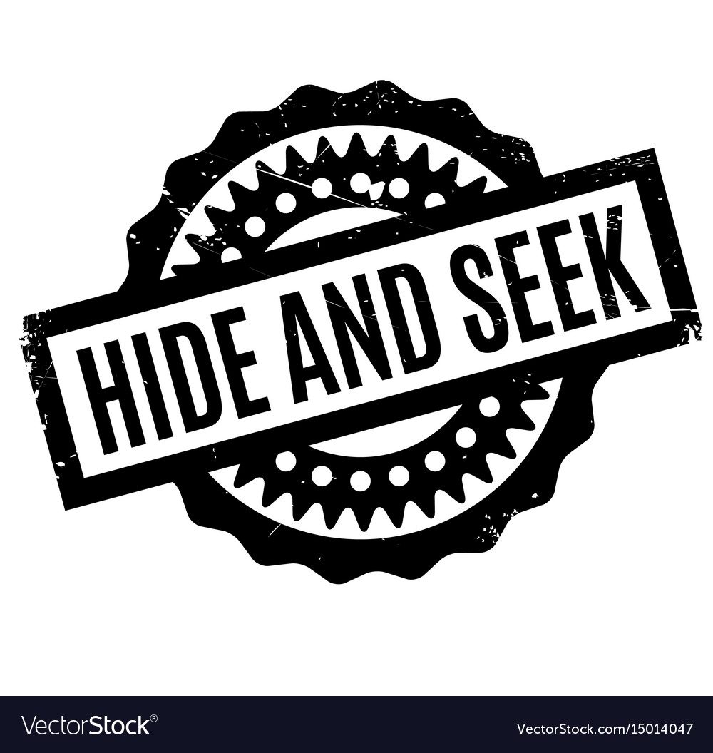 Hide and seek rubber stamp Royalty Free Vector Image