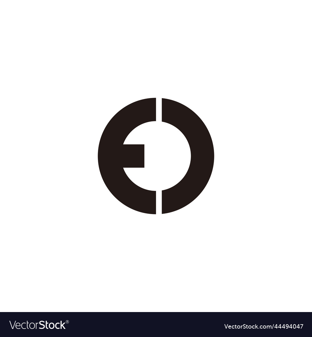 Letter eo circle geometric symbol simple logo Vector Image