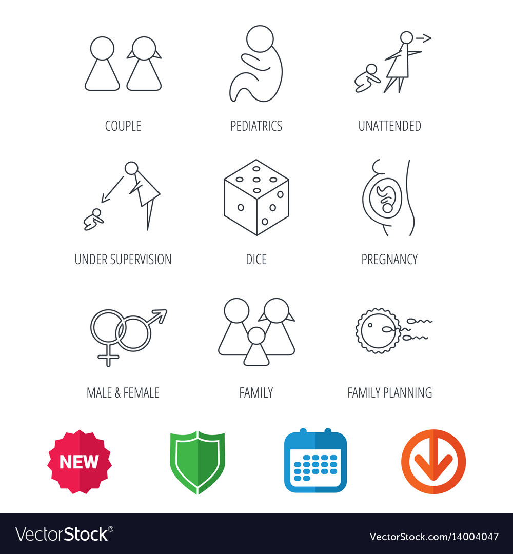 Download Pregnancy pediatrics and family planning icons Vector Image