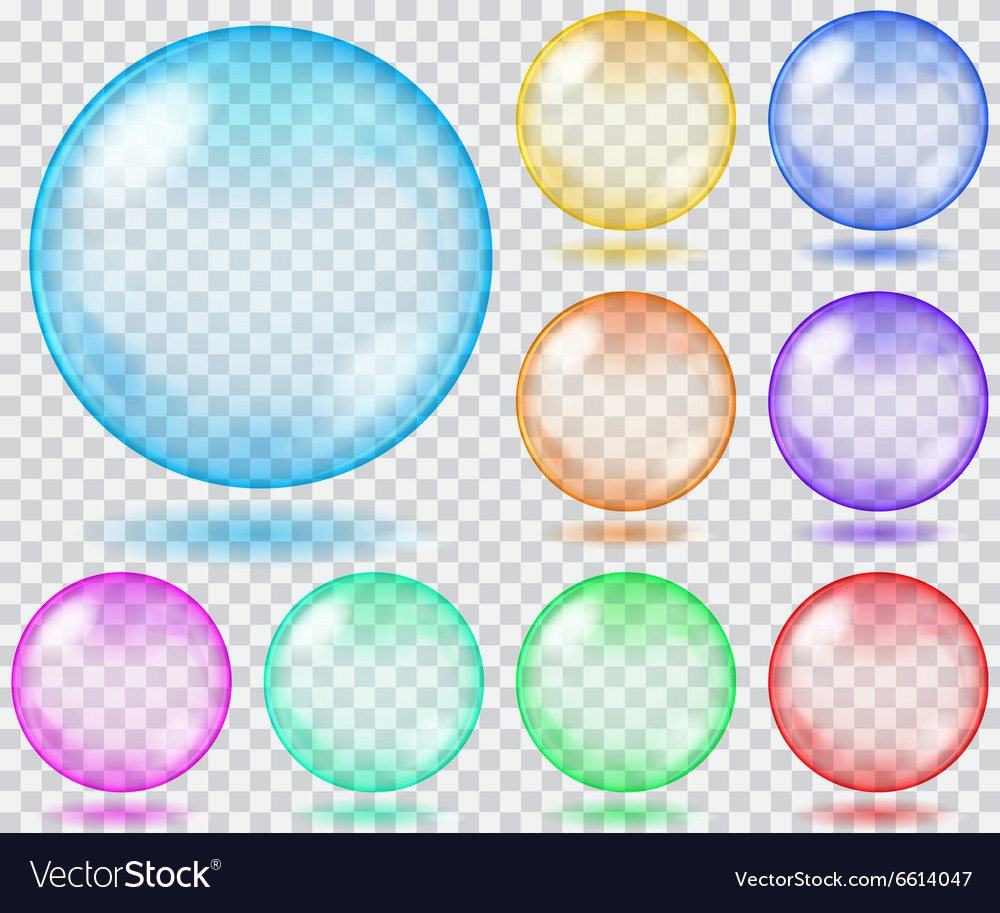 Set Of Transparent Glass Spheres Royalty Free Vector Image