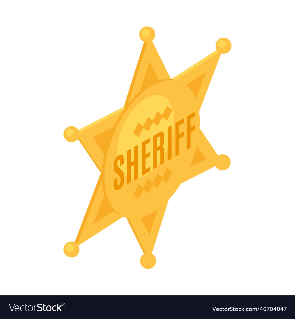 Sheriff star sign composition Royalty Free Vector Image