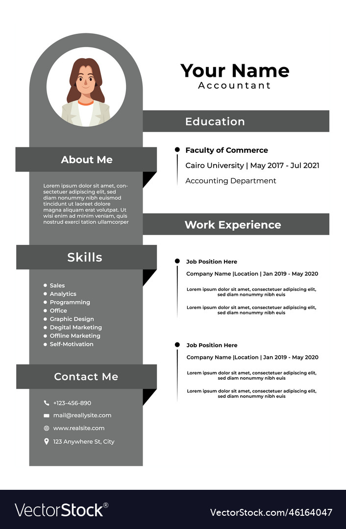 Resume Paper With Gradient Color And Golden Background Template