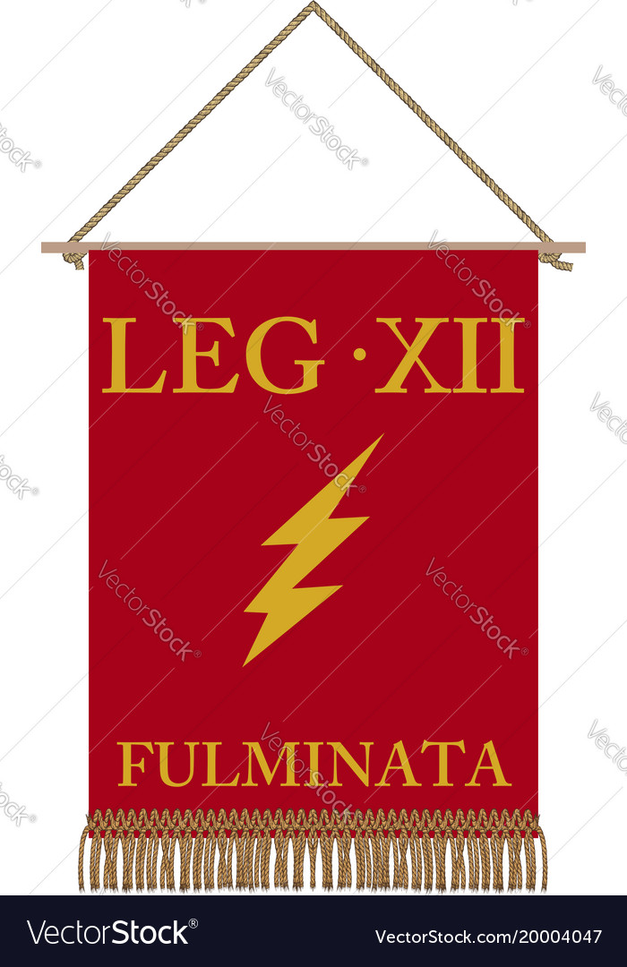 Standard of legio xii fulminata Royalty Free Vector Image