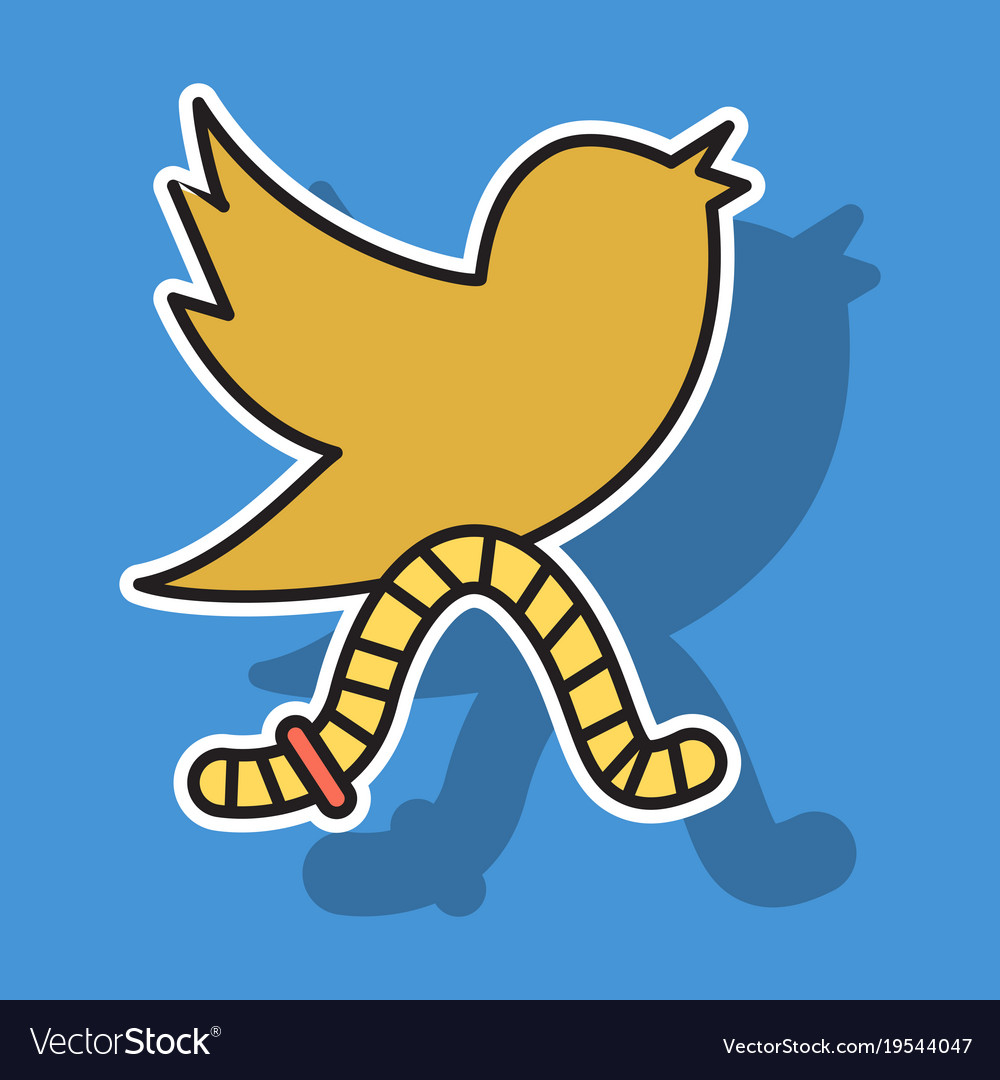 Sticker ungewöhnlich aussehen tweet Vogel logotwitter Ikone