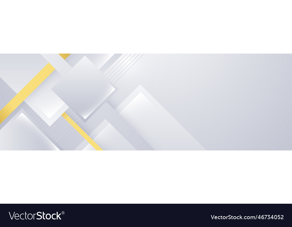 Abstract white gold lines background banner Vector Image
