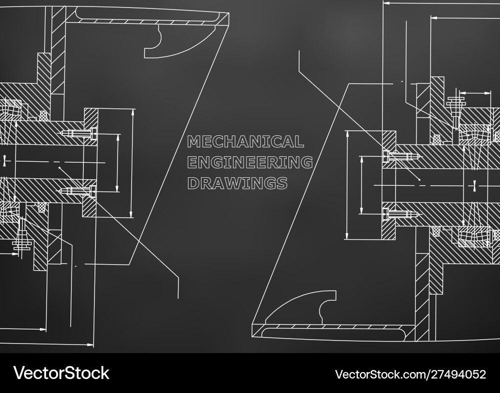 Mechanical engineering technical backgrounds Vector Image