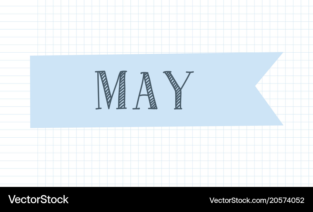 Month Journal Banner Royalty Free Vector Image