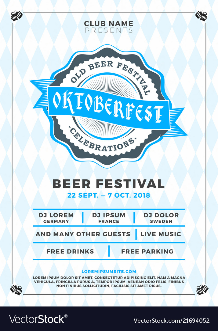 Oktoberfest beer festival celebration typography