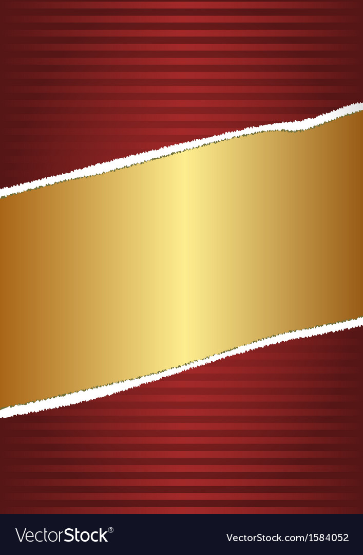Red and gold background with striped pattern Vector Image