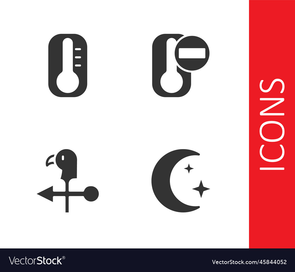 Mond und Sterne Thermometer Hahn Wetter