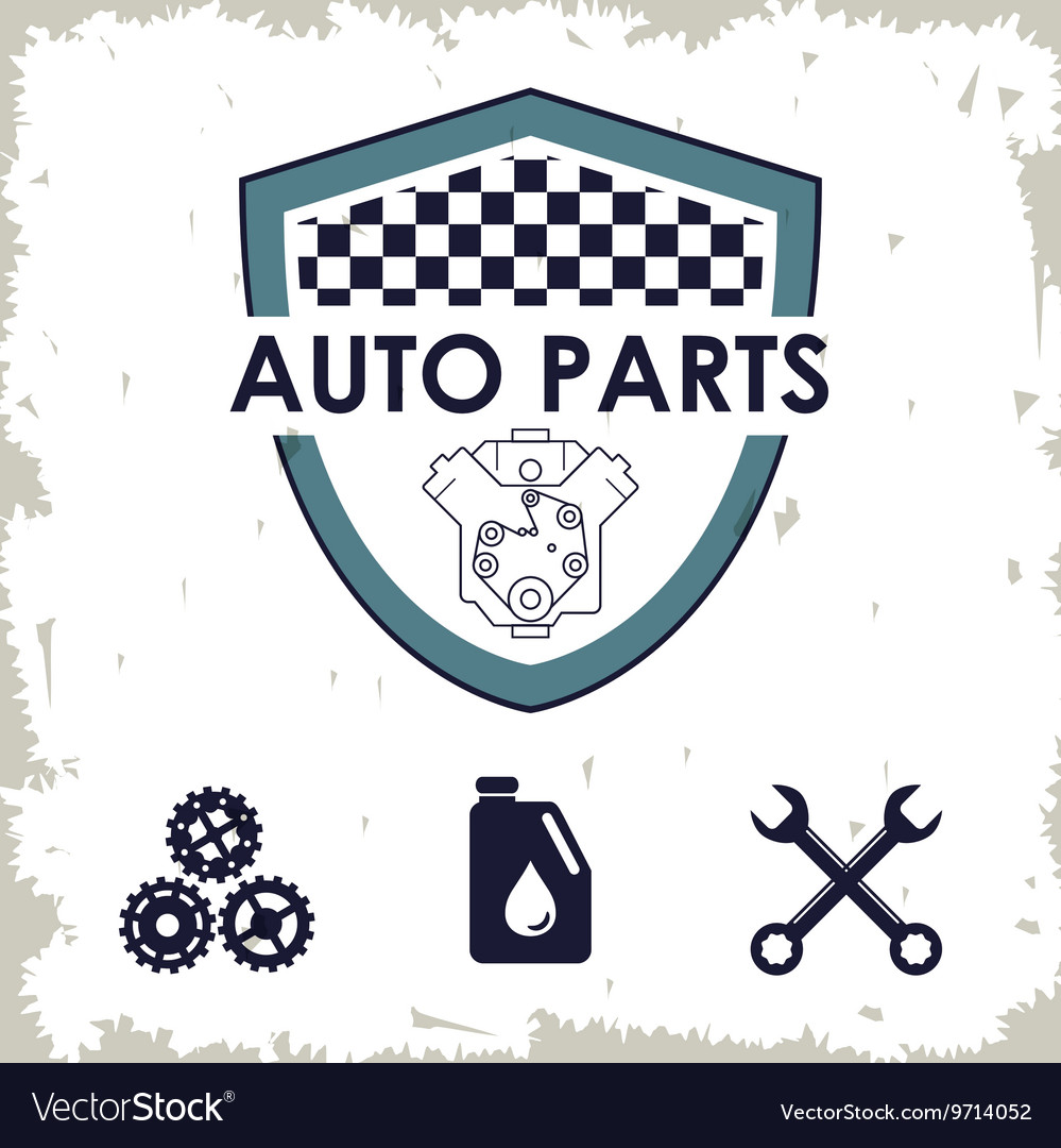 Shield icon auto part design graphic