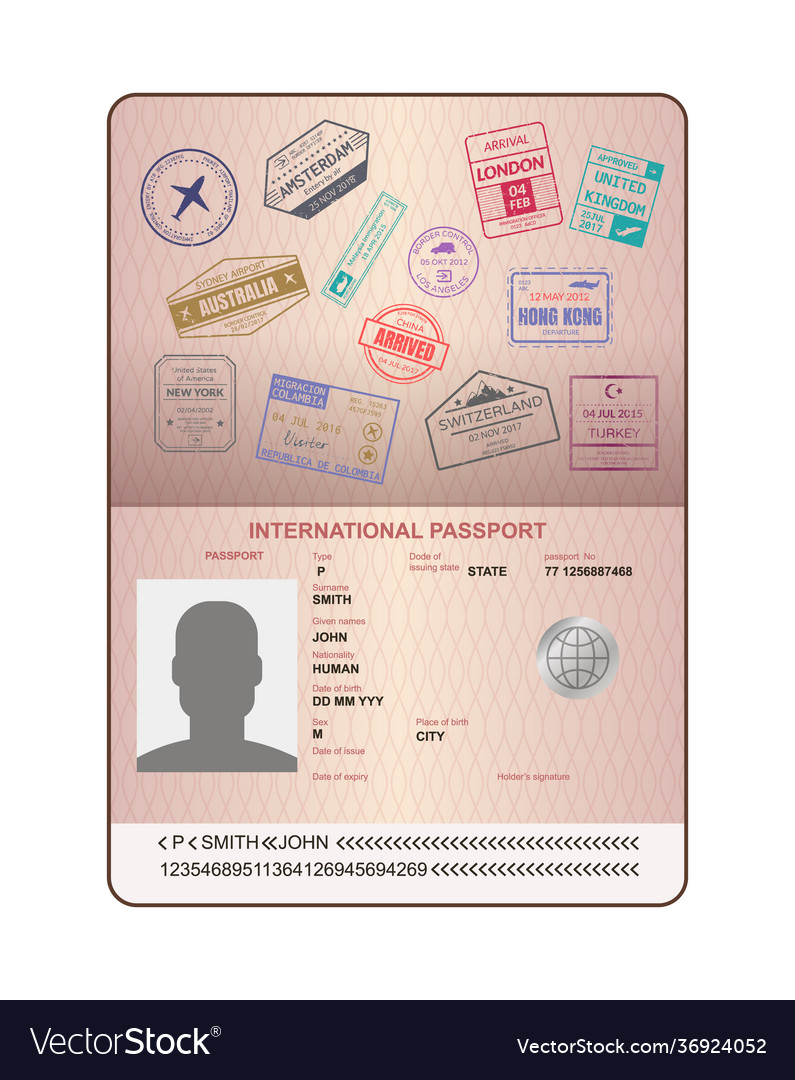 Stamp in passport for traveling an open