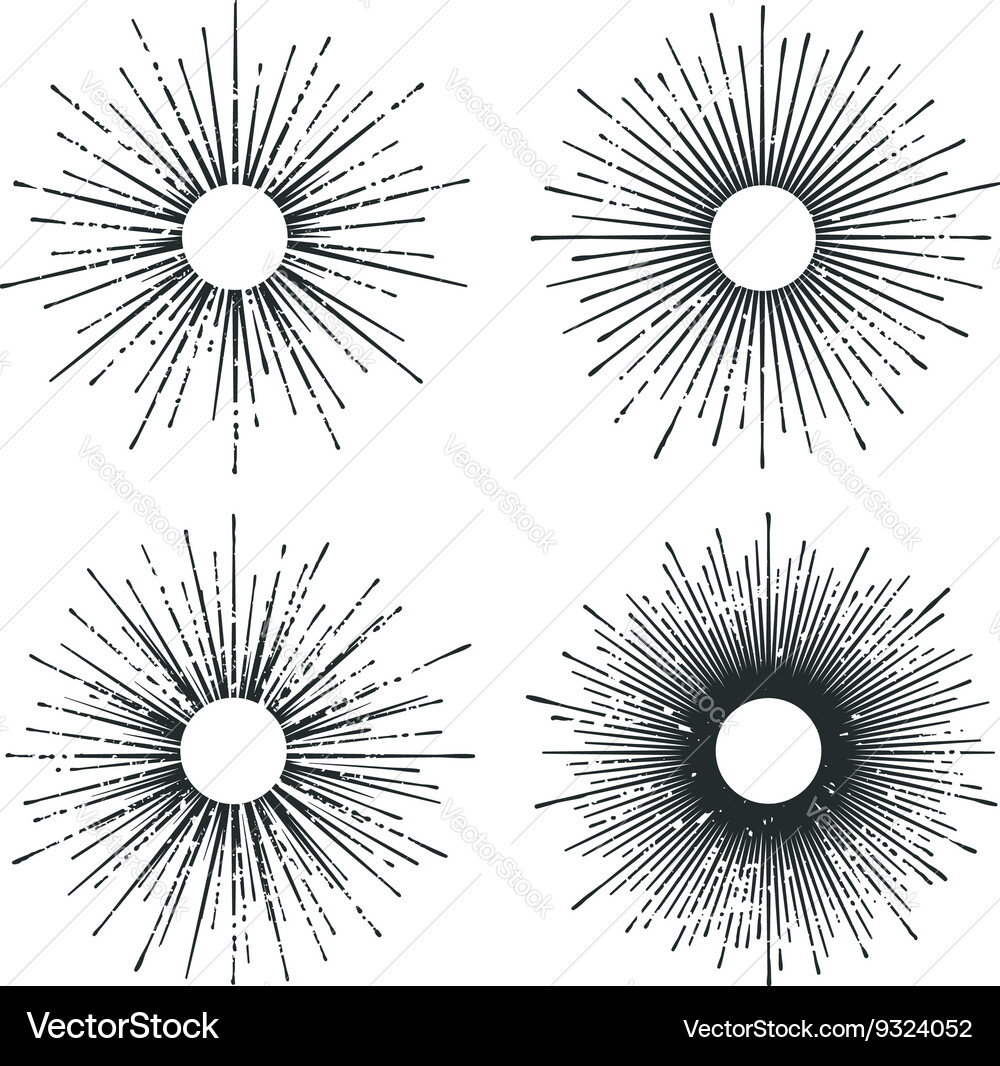 Sunburst set Royalty Free Vector Image - VectorStock