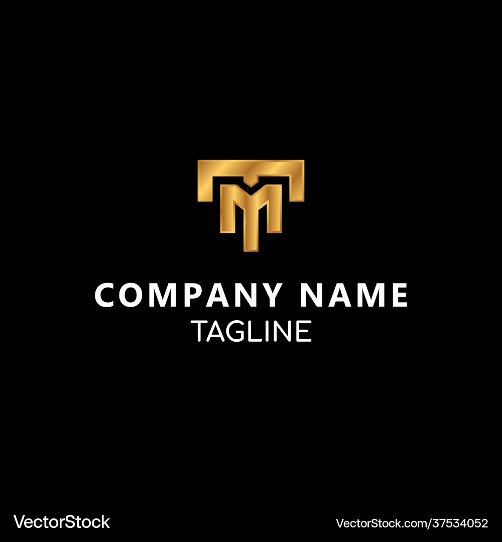 Tm monogram initial letters logo template Vector Image