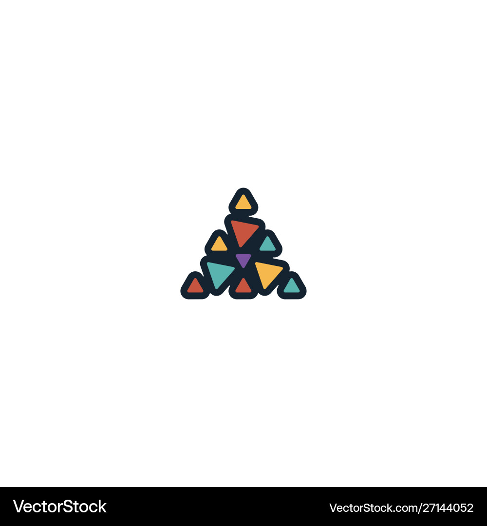 Triangle logo design unique modern Royalty Free Vector Image
