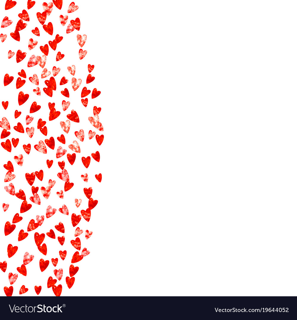 Valentine background with pink glitter hearts Vector Image