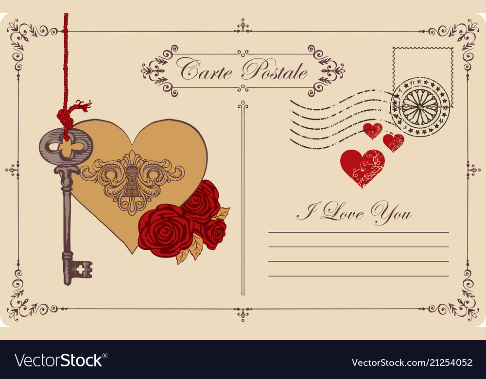 https://cdn3.vectorstock.com/i/1000x1000/40/52/vintage-postcard-theme-declaration-love-vector-21254052.jpg