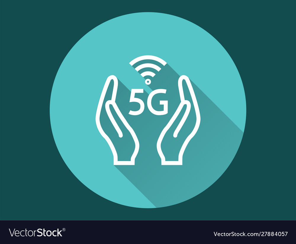 5g icon for graphic and web design Royalty Free Vector Image