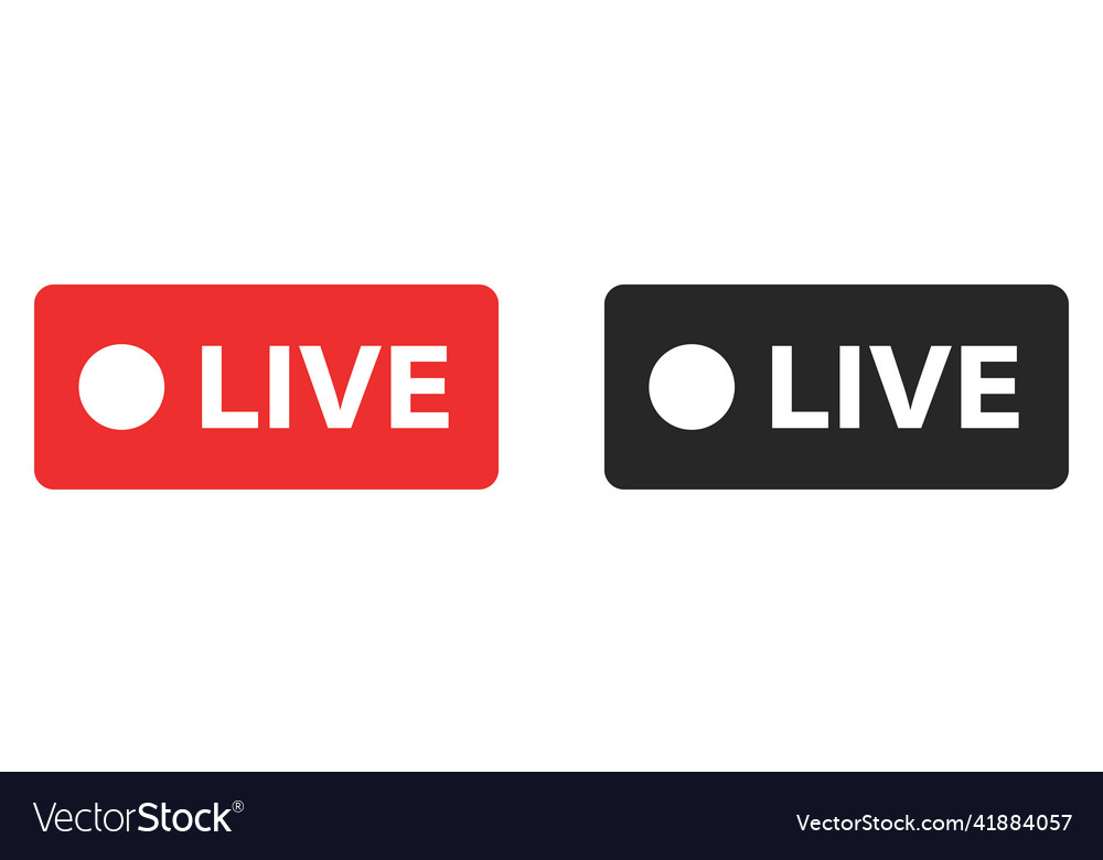 Eine Reihe von Logo-Symbolen für Live-Streaming