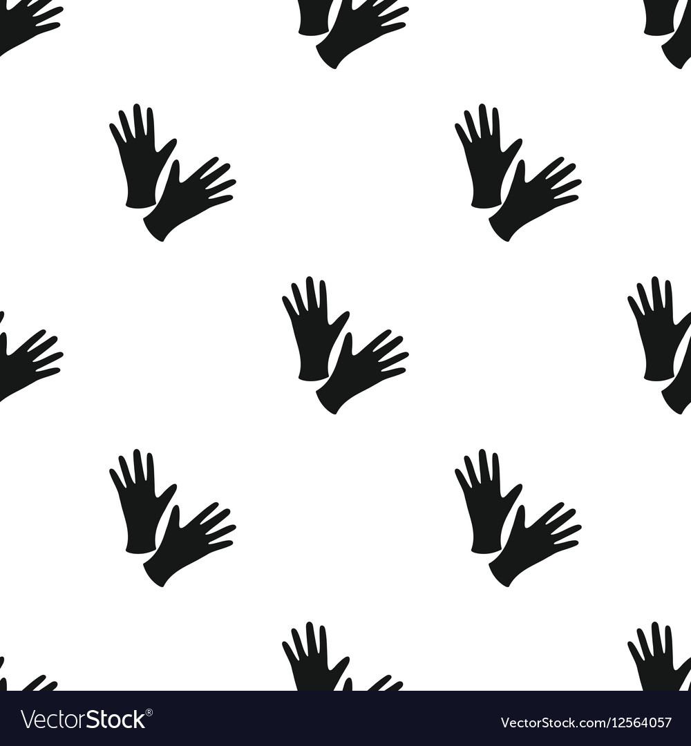 Black protective rubber gloves icon single Vector Image