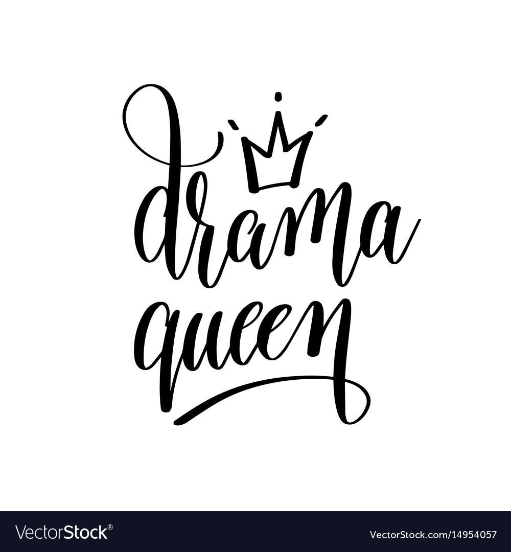 Vetor de She is my Queen, black lettering isolated on white