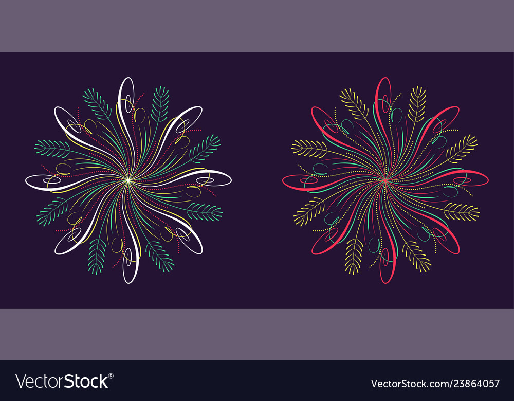 Floral flourish ornament in calligraphic style Vector Image