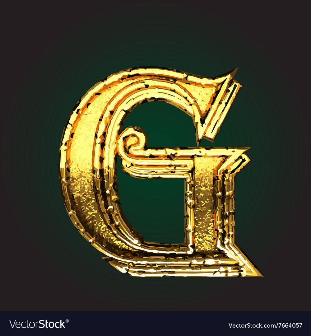 G golden letter Royalty Free Vector Image - VectorStock