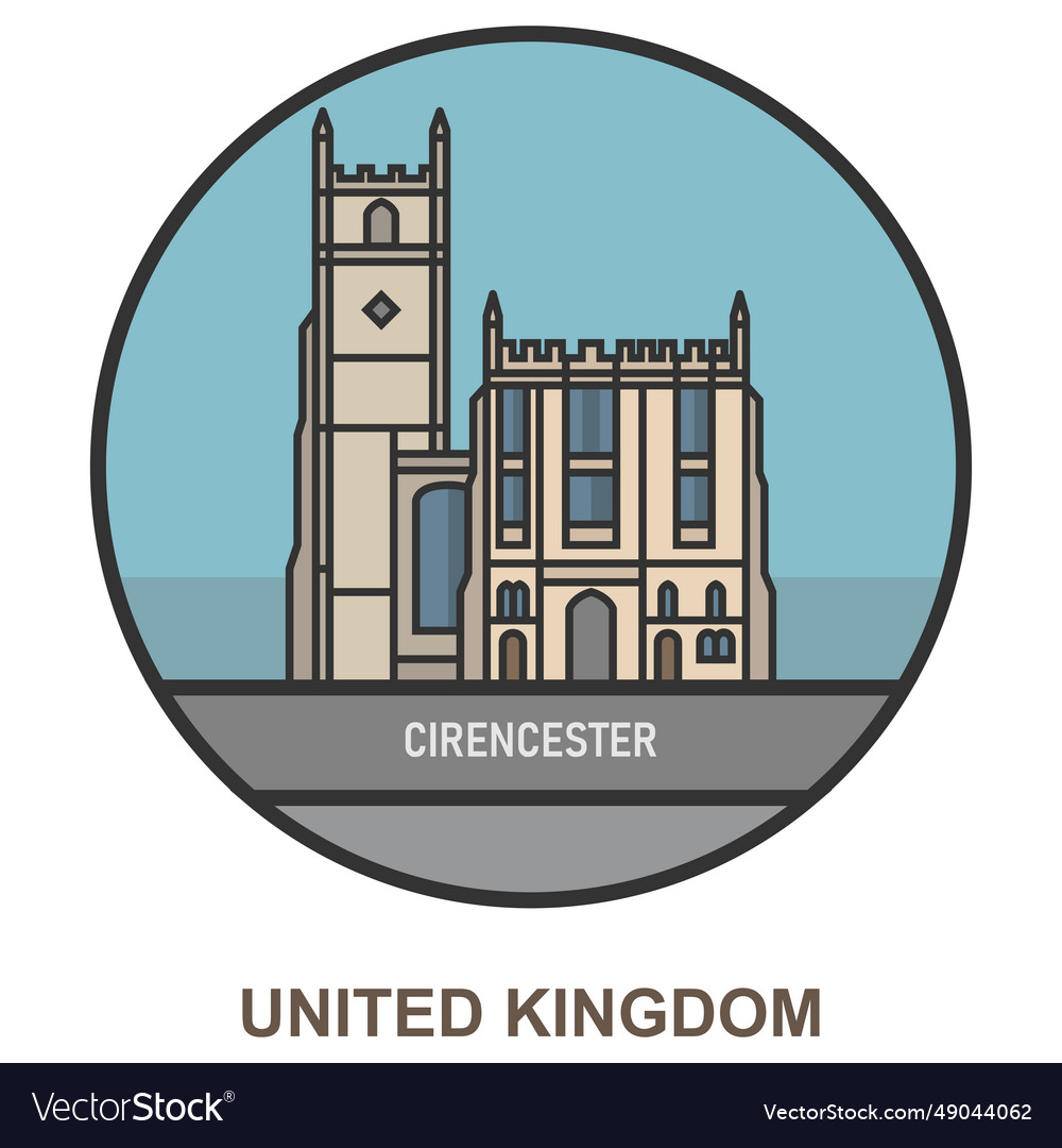 Cirencester cities and towns in united kingdom Vector Image