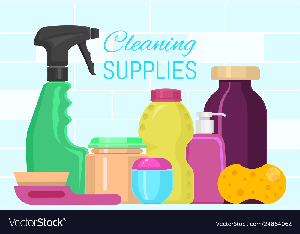 Cleaning supplies banner