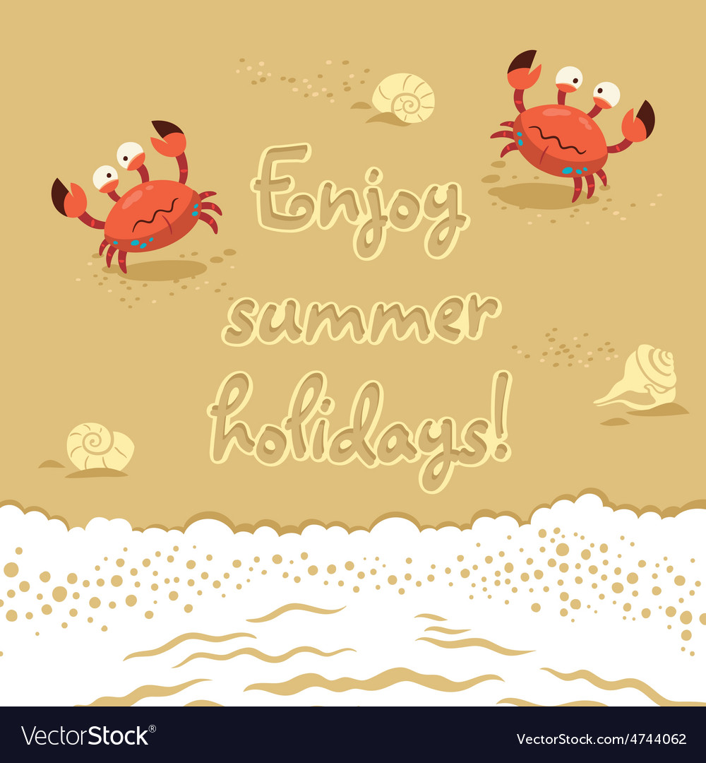 Cute of crabs and lettering