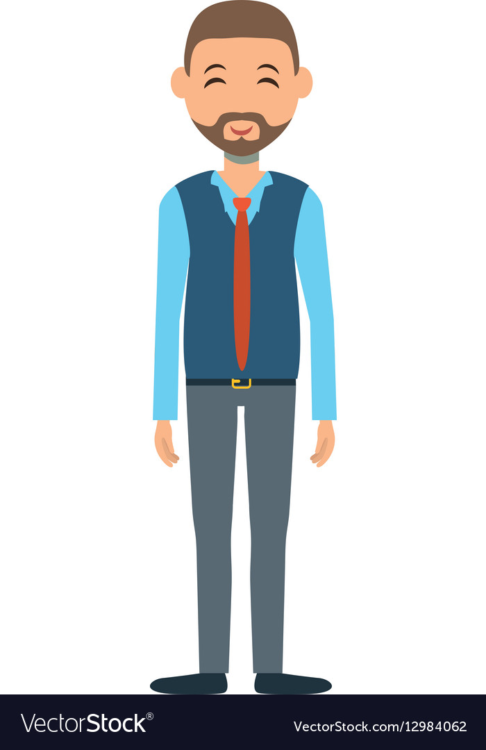 Man cartoon isolated Royalty Free Vector Image