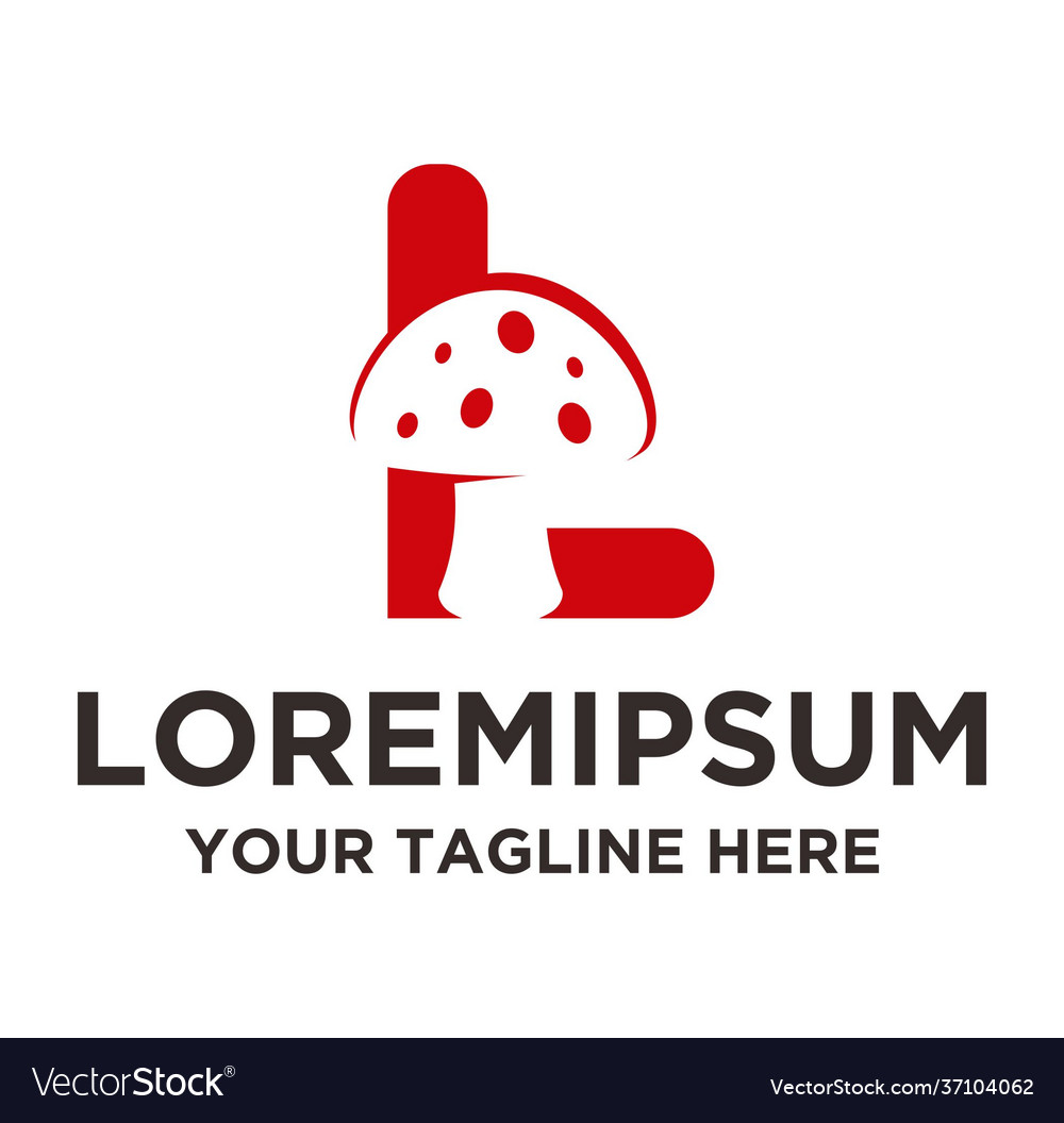 Mushroom letter l logo design