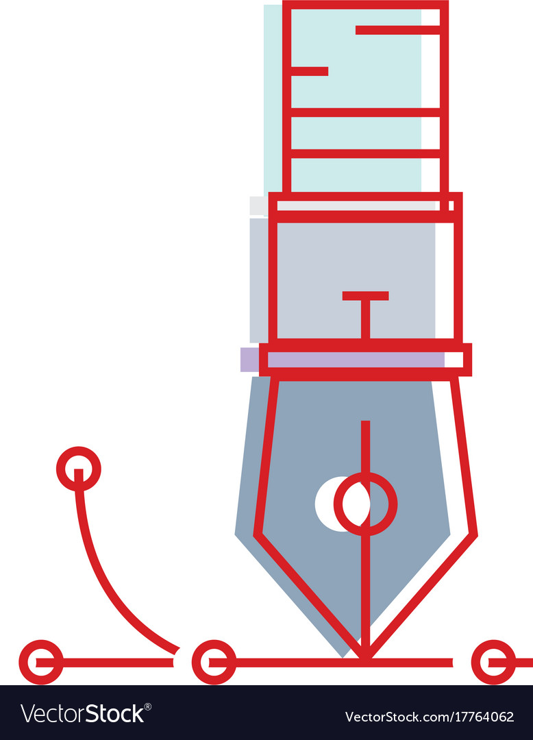 Pen object design tool to write Royalty Free Vector Image