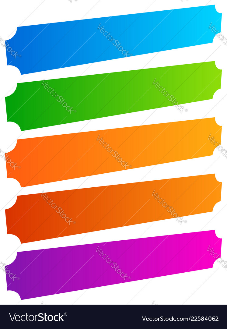 set of simple banner button shapes colorful simple banner