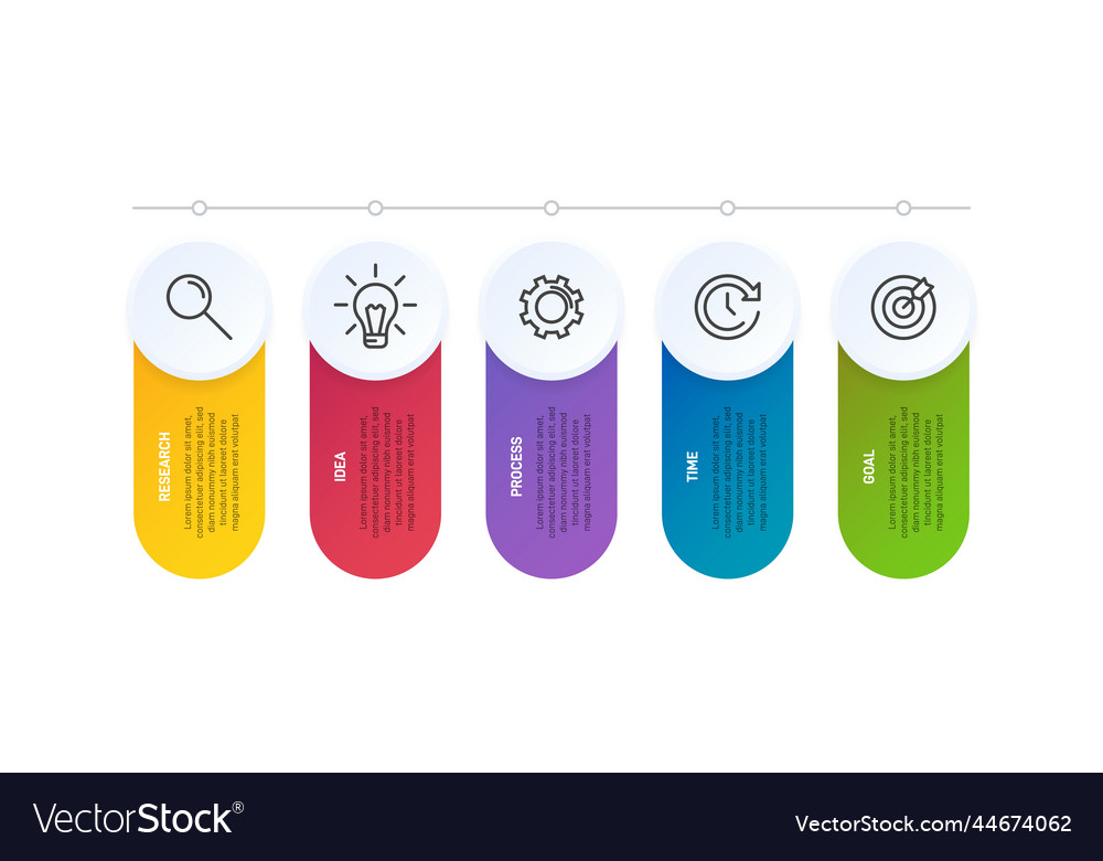 Vertical infographic design with icons and 5