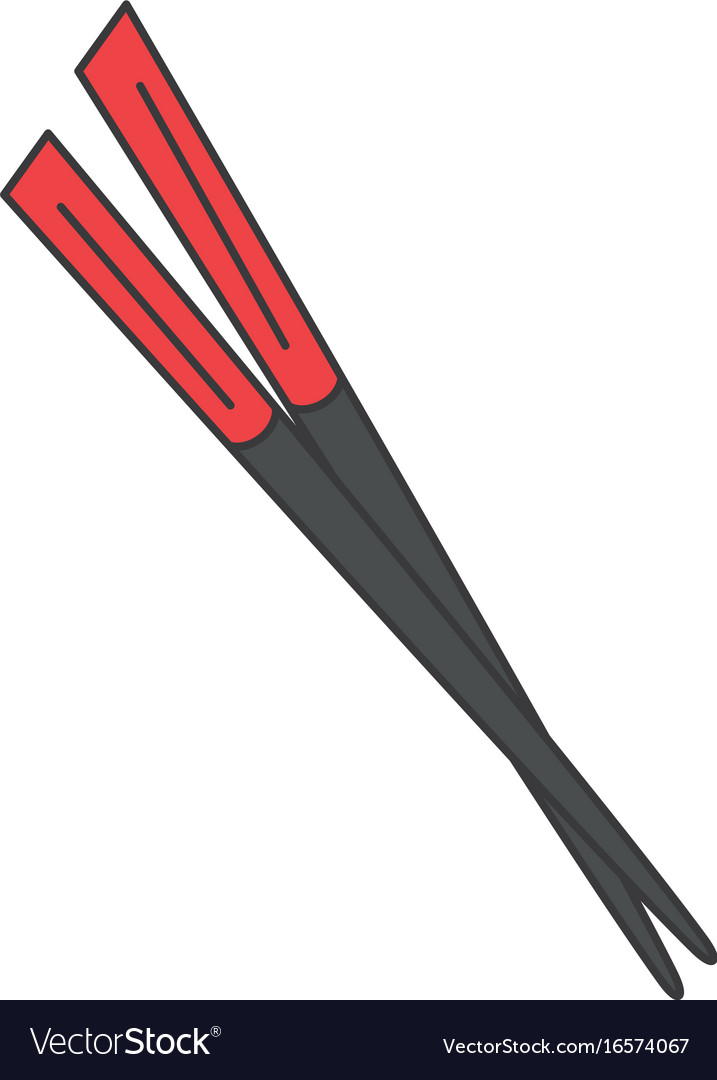 Chopsticks element isolated icon