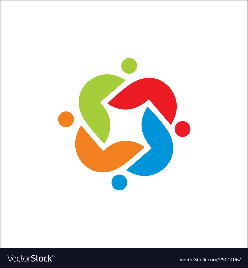 Community care logo template icon Royalty Free Vector Image