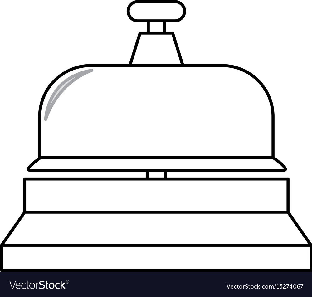 Hotel ring bell Royalty Free Vector Image - VectorStock