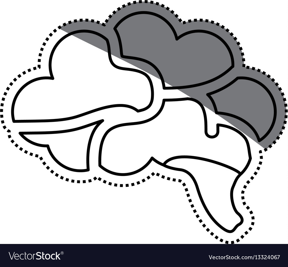 Human brain symbol Royalty Free Vector Image - VectorStock