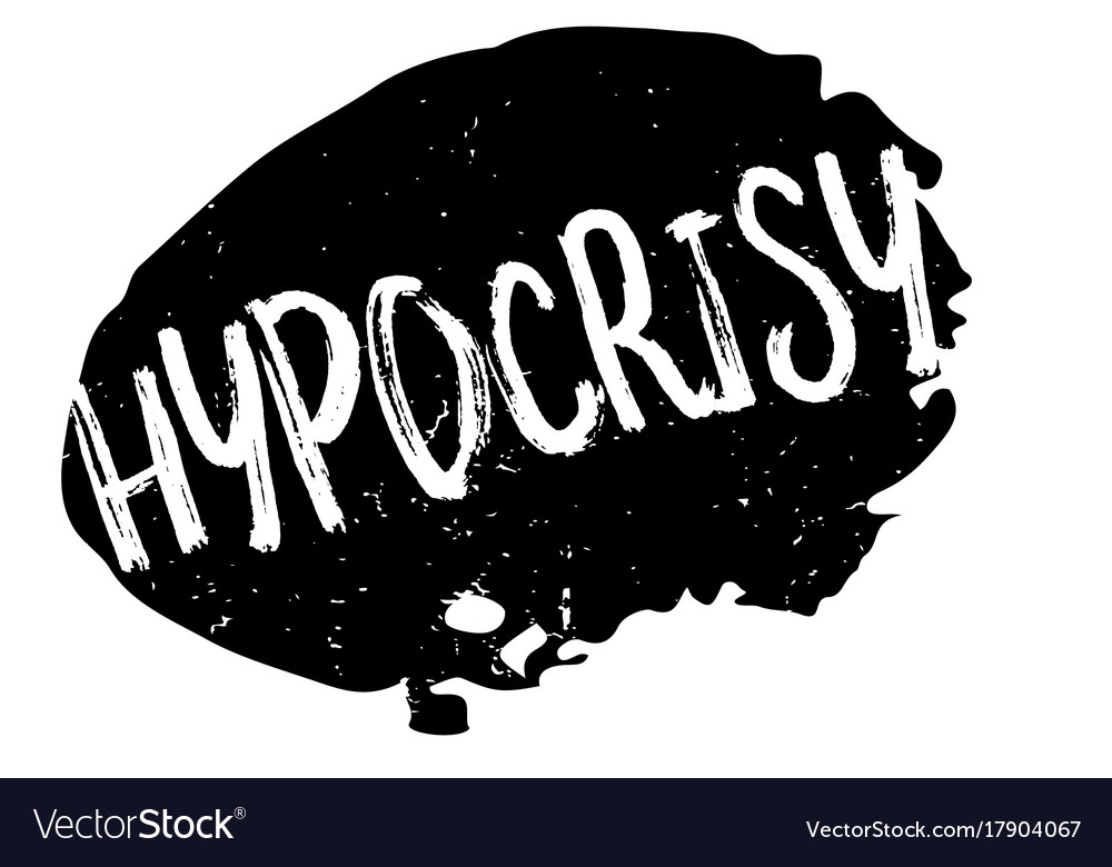 Hypocrisy rubber stamp Royalty Free Vector Image