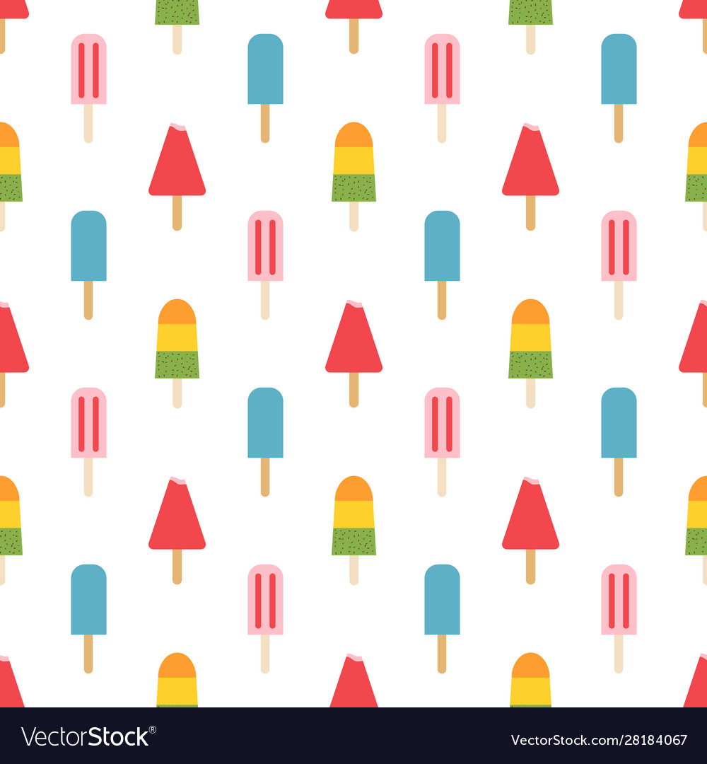 Ice cream pattern colorful summer background