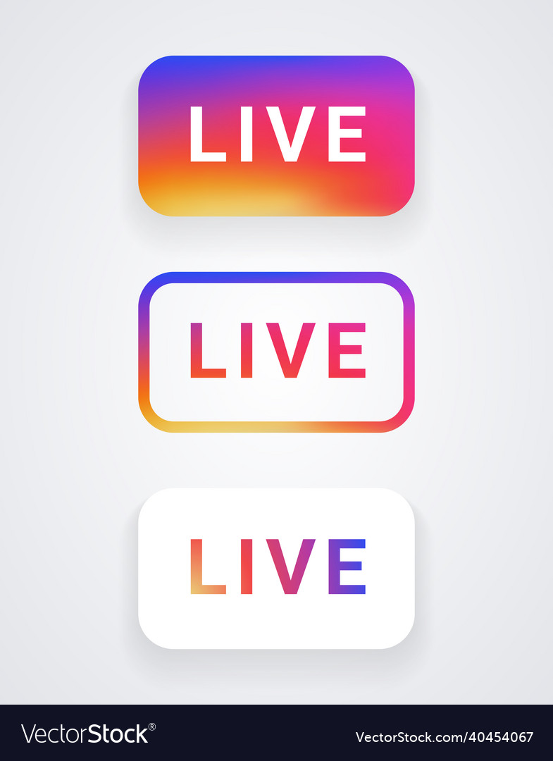 Live stream social media Royalty Free Vector Image