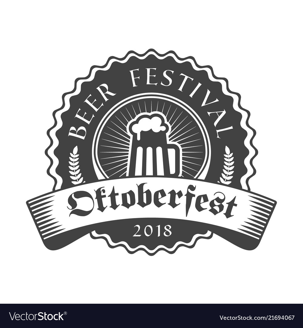 Oktoberfest celebration beer festival retro style