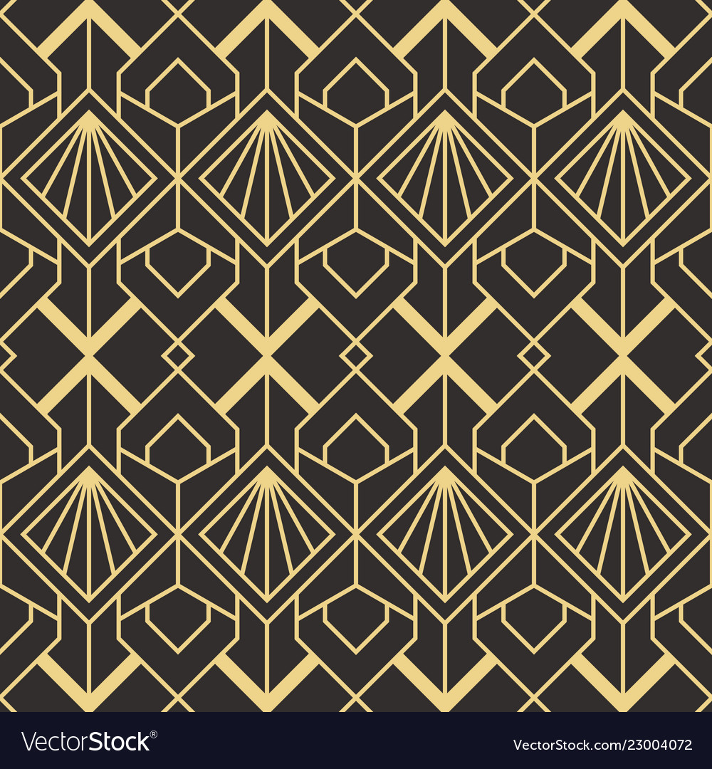 Abstract art deco seamless modern tiles pattern