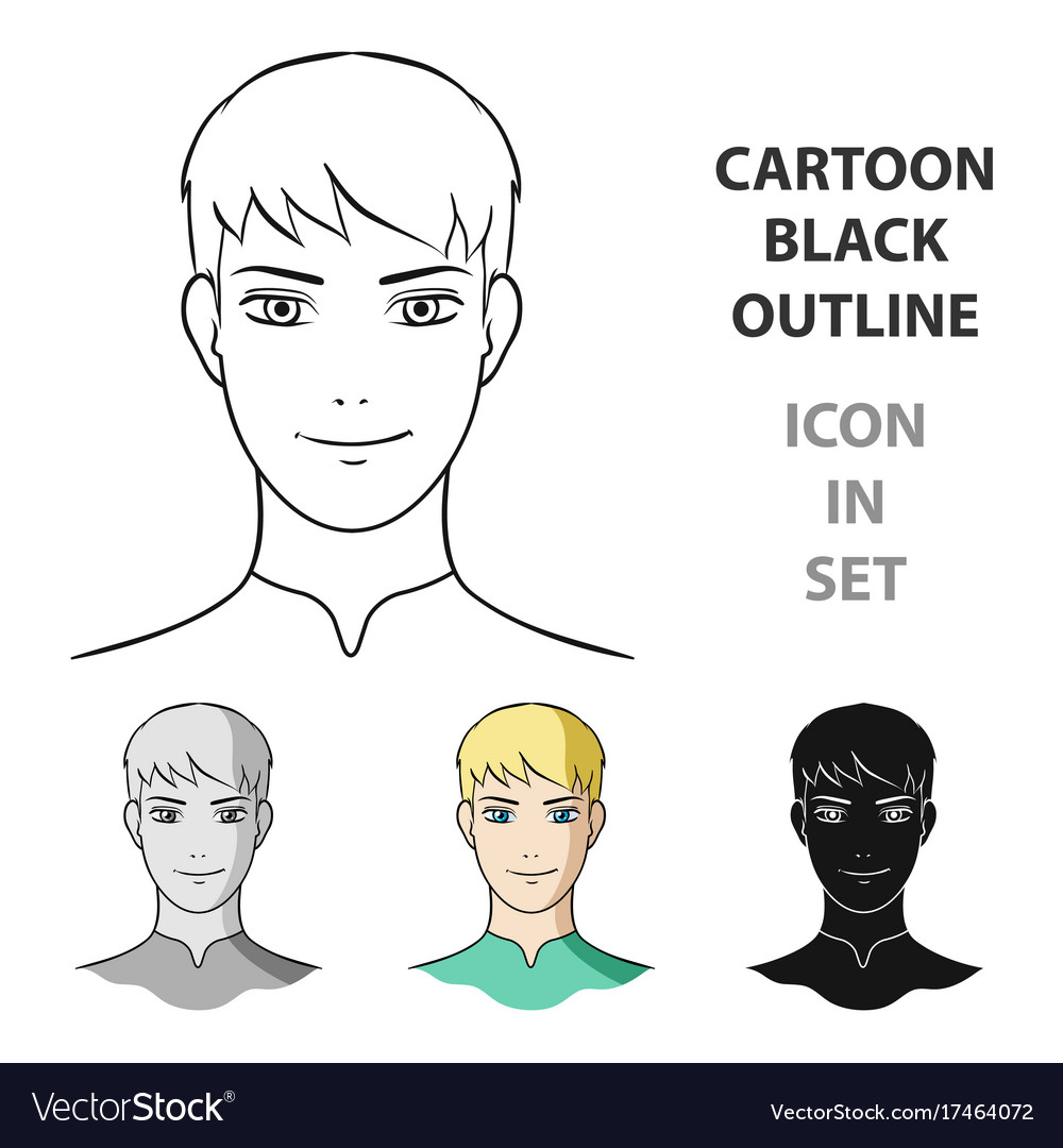 Avatar Men With White Hairavatar And Face Single Vector Image