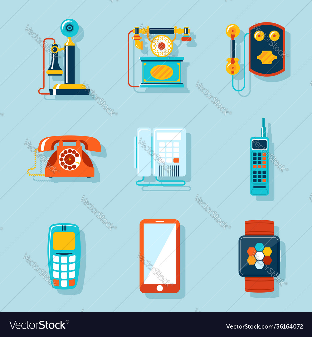 Flat phone icons