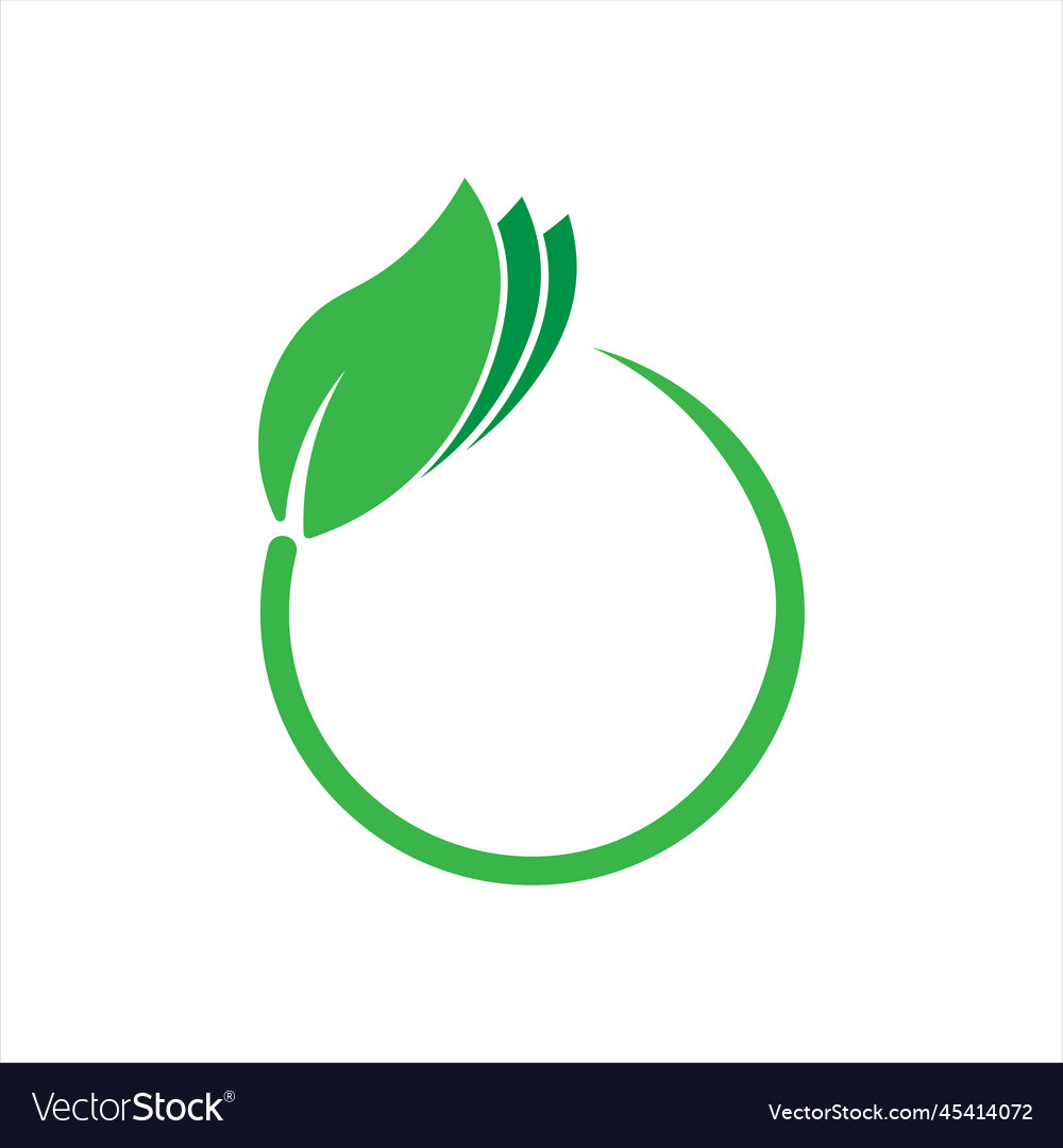 Green leaf logo Royalty Free Vector Image - VectorStock